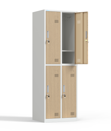 Four-compartment metal wardrobe with cylinder lock - 2