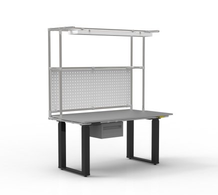 ESD Electrically Height-Adjustable Workbench with Extension - 1