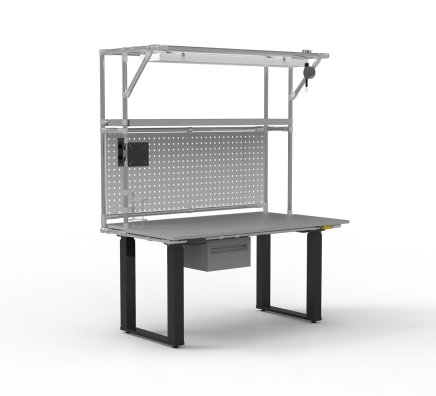 ESD Electrically Height-Adjustable Workbench with Extension - 1