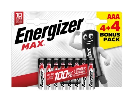 Energizer MAX AAA Alkaline Battery (Set of 4 + 4 Free) - 1