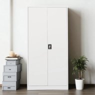 Sheet metal shelf cabinet with inserted door C01 white - 4
