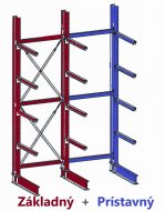 Cantilever rack - one-sided corbel base KJZ201080 - 4