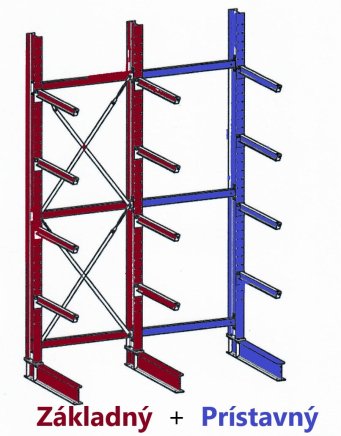 Cantilever rack - one-sided corbel base KJZ201080 - 4