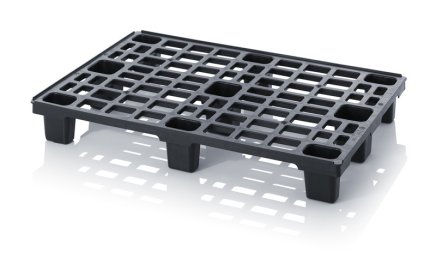 Stackable ESD plastic pallet H. 150 x W. 800 x D. 1200 mm - 1