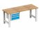Workshop Workbenches with Beech Worktops and Under-Bench Drawer Units