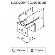 Holder for sliding pipes type SM-2810G - 2