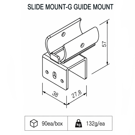 Holder for sliding pipes type SM-2810G - 2
