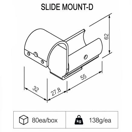 Holder for sliding pipes type SM-2810D - 2