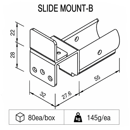 Holder for sliding pipes type SM-2810B - 2