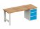 Workbench Tables with Pedestal Cabinet and Leg