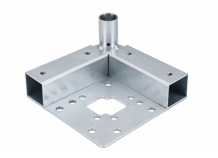 Corner Mounting Bracket for Plate-Mount Casters SJ-1-45×45_SV - 1