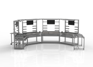 Assembly line with retractable ball transfer system and locking mechanism - 1
