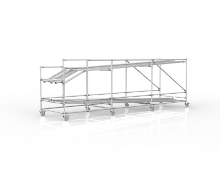 Two-tier mobile flow rack - 1
