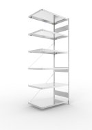Add‑on Shelf Unit 224047 Clip S3, galvanized, depth 600 mm