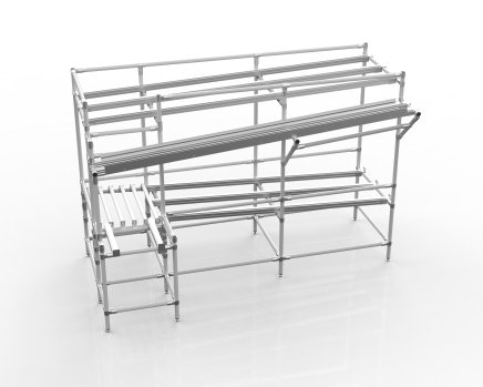 Combined gravity flow rack ALUWEL1B for KLT containers and sheet metal - 2