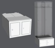 Wardrobe pedestal LBX 22A - 500 mm - 1