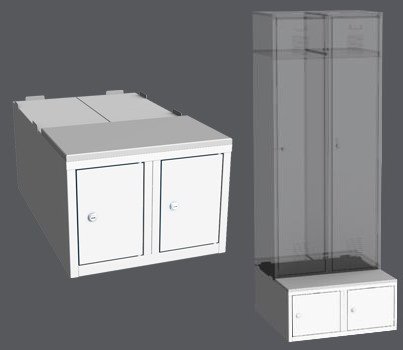 Wardrobe pedestal LBX 22A - 500 mm - 1