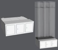 Wardrobe pedestal LBX 33A - 900 mm - 1