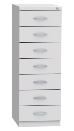 Seven-drawer filing cabinet for A6 format KAR 62D7 - 1