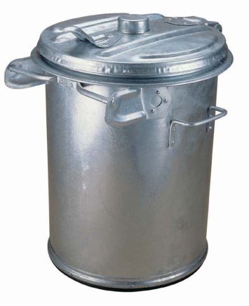Hot-dip galvanized dustbin types 1016 - 1