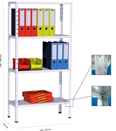 Kovona Screw shelf rack 50 kg (10 models) - 1