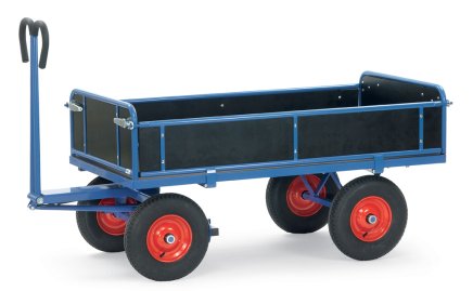 Hand trolley with rubber wheels and towing eye 6455VZ - 1