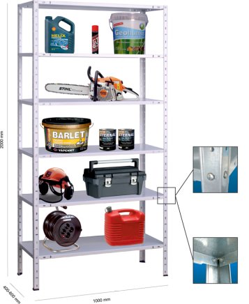 Separate shelves for shelves 250 kg X71006020L - 1