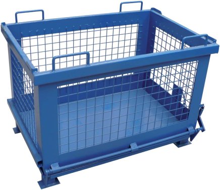 Container with a hinged netted bottom type 4003 - 1