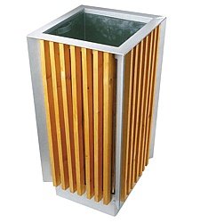 Outdoor waste bin wooden 1018 - 1