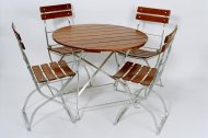 Garden set - 1x Klasik round table, 4x Arnika chairs - 1