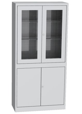 Cabinet with glass and solid doors Kovos SPS K1A - 1