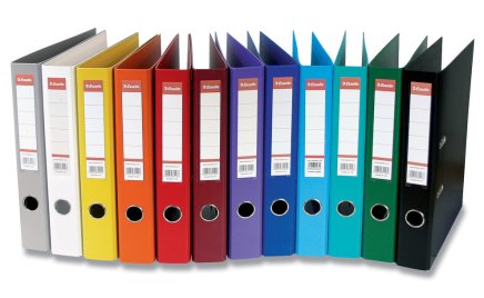 Esselte all-plastic lever binders 50 mm - color yellow - 1