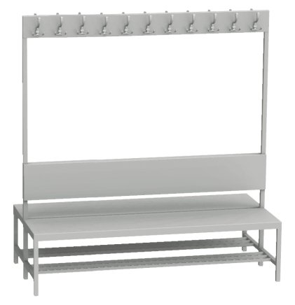 Changing room bench LAV 15V2 - width 1500 mm - 1