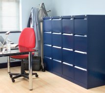 Card filing cabinet A4 four drawers Bisley BS4E/A4