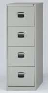 Bisley four-drawer filing cabinet A4CC4H1A - set with dividers - 4