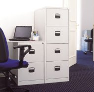 Bisley A4CC4H1A four-drawer filing cabinet - 5