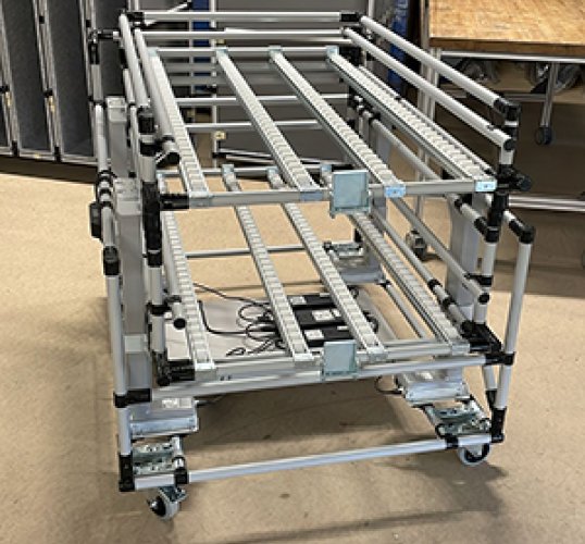 Trolley with electric lift