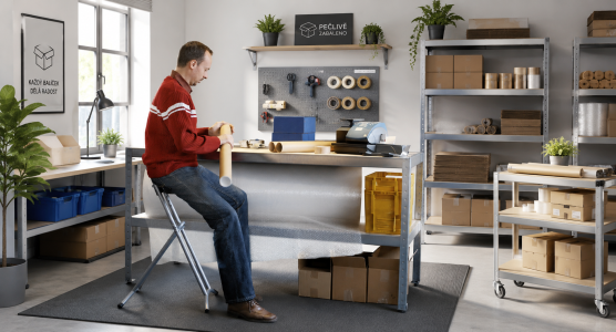 Packing tables and workplaces