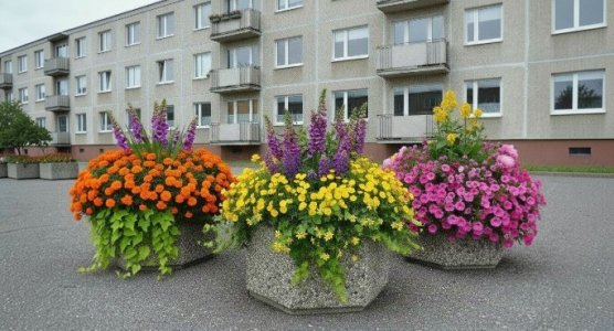 Outdoor flower pots