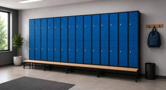 Divided with a base bench