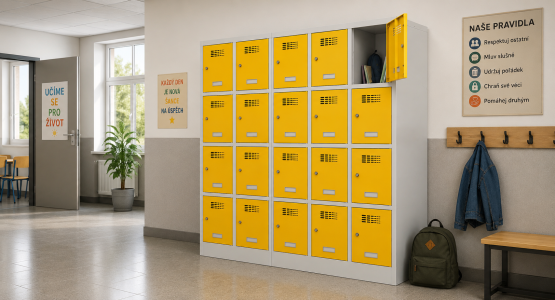 With lockable boxes