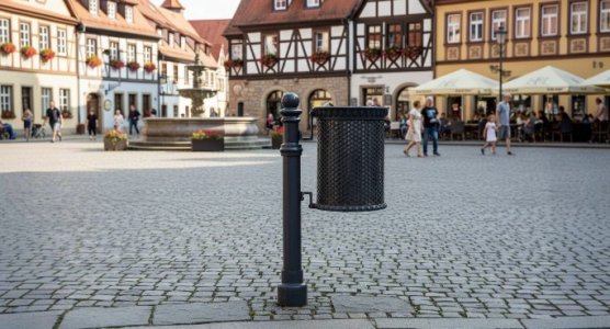 Outdoor trash cans