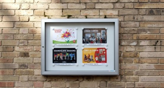 Information glass showcases