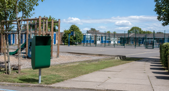 Metal trash cans