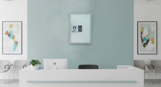 Key boxes, cash registers