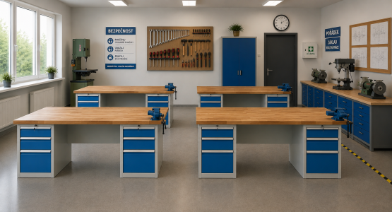 School workshop tables