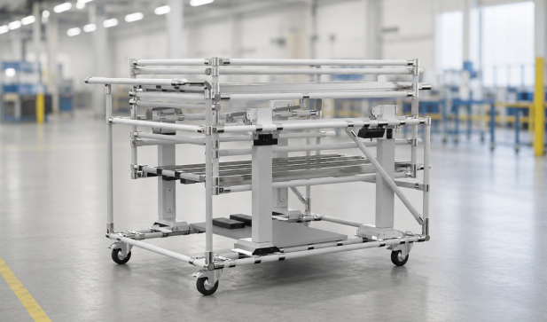 Trolley with electric lift