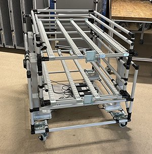 Trolley with electric lift