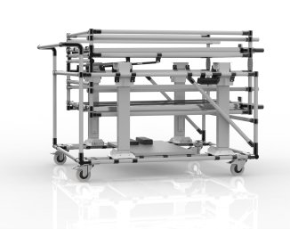 Trolley with electric lift