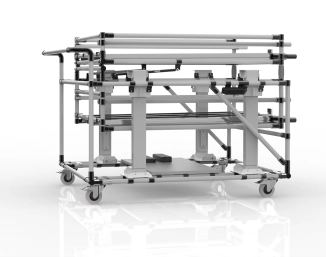 Trolley with electric lift